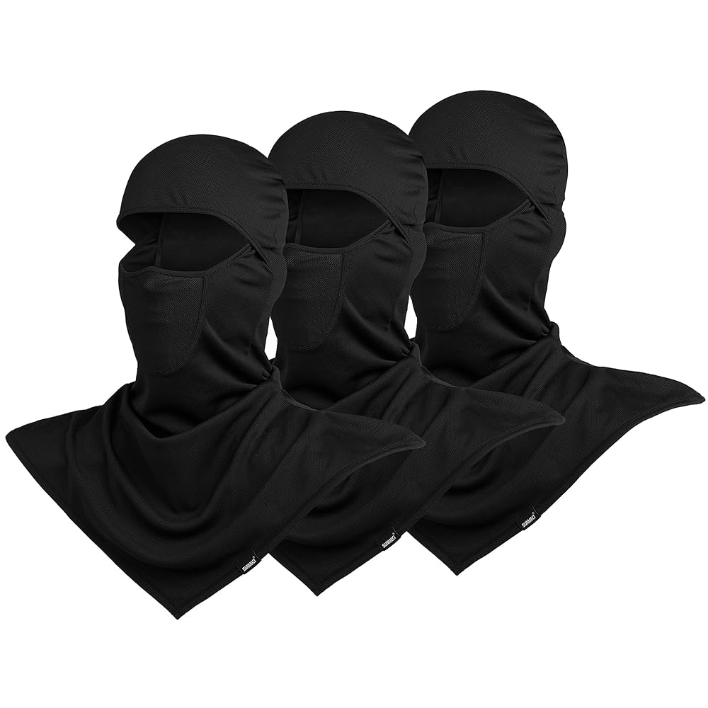 ●BLACKPURPLE● Cha-Cha Balaclava / unisex Amazon.com: 3 Pieces Balaclava - Summer Sun Protection